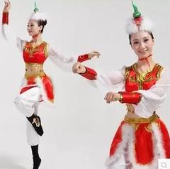 少儿演出服儿童表演服民族蒙族女童筷子舞蹈服幼儿蒙古舞服装裙装