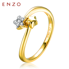 ENZO 珠宝群镶排钻戒 女 9K金钻石戒指商场同款 MM女戒星辰