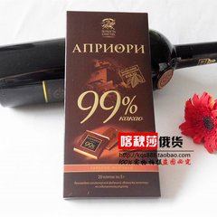 俄罗斯进口贵族骑士99%可可含量黑巧克力无糖超苦零食100g