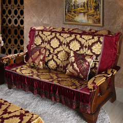 皇室宠儿木沙发坐垫带靠背加厚可拆卸海绵红实木椅垫抱枕连体四季