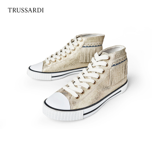 trussardi錢包 trussardi 楚薩迪 2020夏季新款牛皮休閑高幫帆佈鞋女百搭鞋子女 prada布錢包