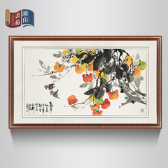 餐厅装饰画 中式卧室壁画玄关挂画书房墙画手绘国画 福禄大吉