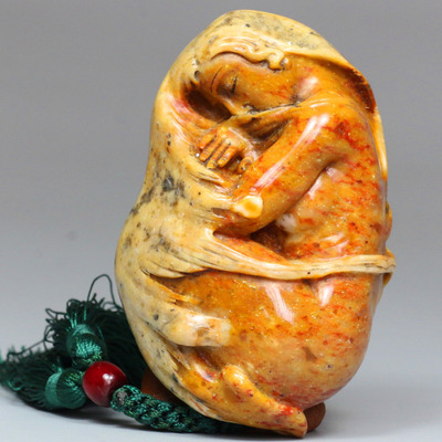 寿山金狮峰石《海的女儿》把件