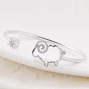 Quality hypoallergenic RAM lamb bracelet S925 silver female Korea students fashion jewelry CZ bracelet