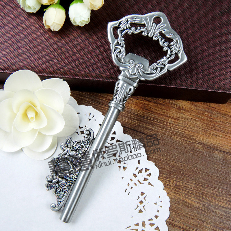 俄罗斯合金开瓶器啤酒启子钥匙开瓶器子银灰色欧式复古起子超大
