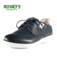 2015 and grey sheep spell color leather men's spring/summer New England wind round head 0660103 casual shoes