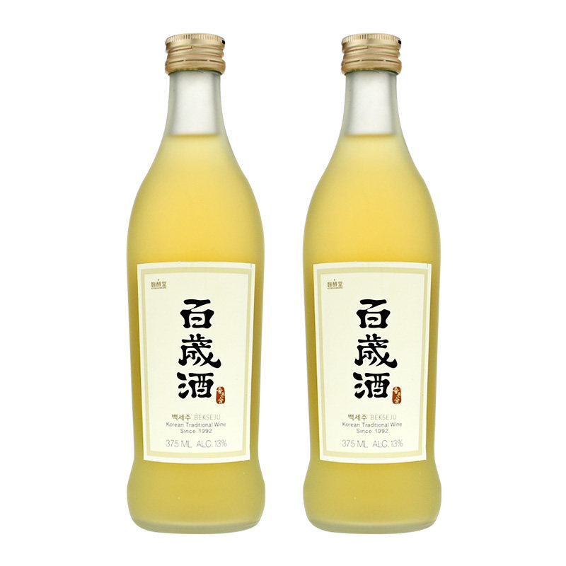 麴醇堂百岁酒韩国原装进口酒375ml*2瓶韩式黄酒配制酒