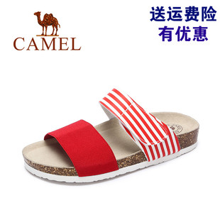 女性手套品牌 Camel 駱駝女鞋 2020夏季新品 休閑舒適女拖鞋 沙灘簡約女性拖鞋 手套