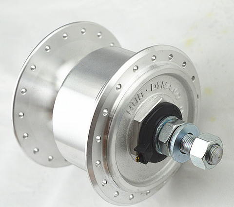 自行车发电花鼓 发电轴 36孔发电花鼓 三洋 6v2.4w花鼓