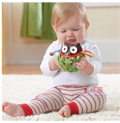 美国原单Skip hop婴儿手抓球响球玩具 软胶球 牙胶手摇铃安全无毒