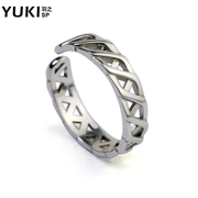 YUKI men Thai silver finger ring solid 925 Silver ring ring long braided tail ring retro hipster girls