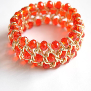 Handmade beaded jewelry DIY bracelet kits Crystal bracelet lovers more than three rows of aluminum Europe wind woman