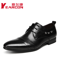 YEARCON/er Kang authentic men's shoes high-end leather fashion boutique business attire-tie men's shoes