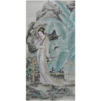 胡国水《思》工笔国画 墨嘉文化