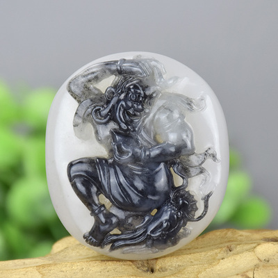 国家级玉雕大师张保国作品 和田玉把件 魁星点斗 102.81克