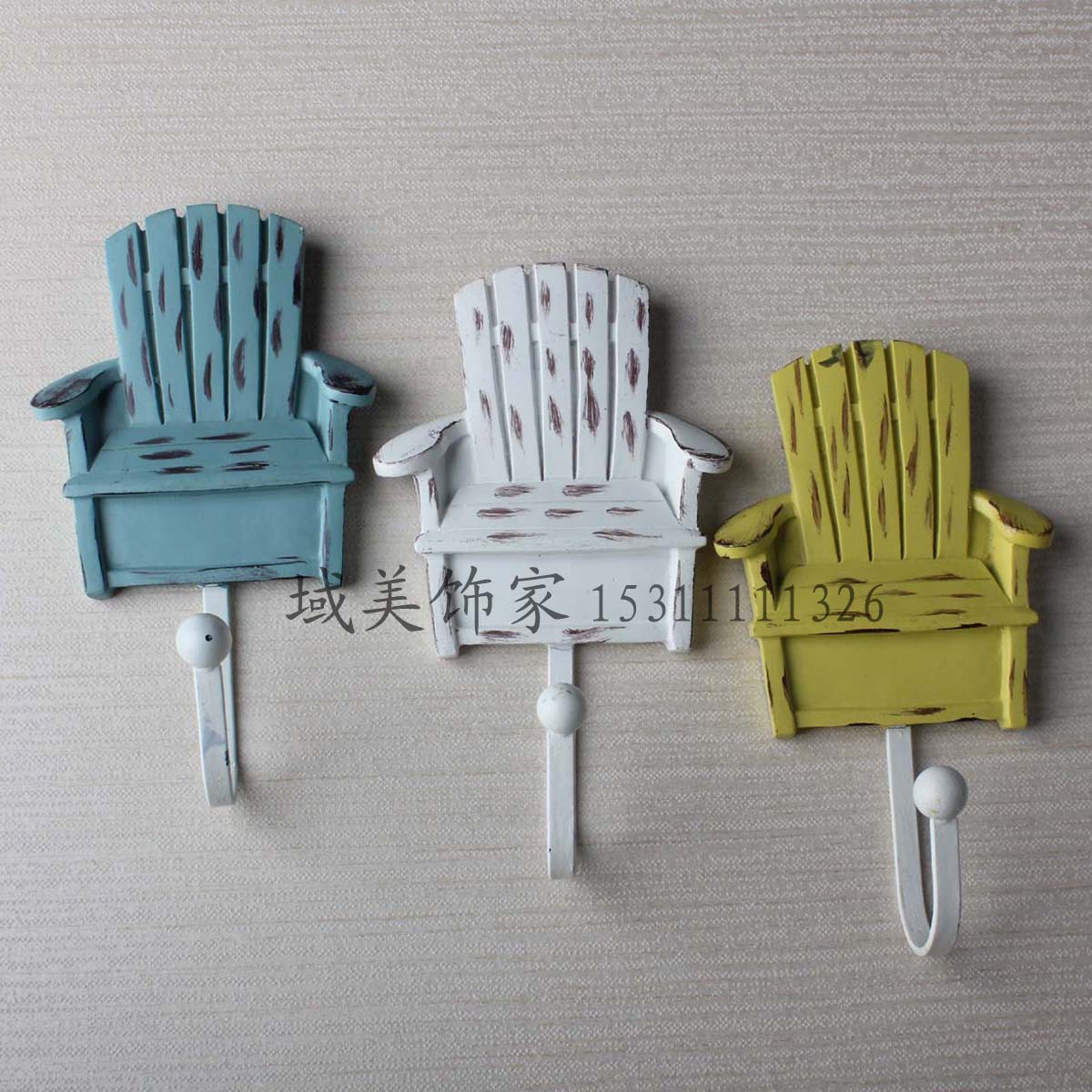 American country Retro Small chair Coat hook Shower Room resin Wall hooks Children's Room originality Coat hooksin the Home accessories , Decorative hooks category - from Buy2taobao.com to provide professional Taobao agent buy service
