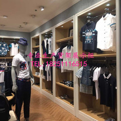 木质烤漆展示高柜 精品服装店展示柜 包包展柜 中岛柜 男装店货柜