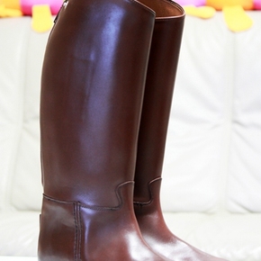 超靓@咖啡色cavallo德国高级手工马靴