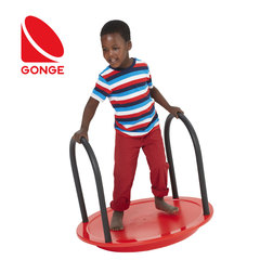 丹麦GONGE儿童本体触觉训练器材 幼儿早教手摇平衡盘 扶手旋转盘