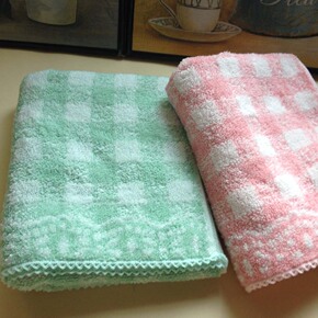 满包邮出日本纯棉中空纱超柔软舒适素白雅致缎边wedgwood毛巾方巾