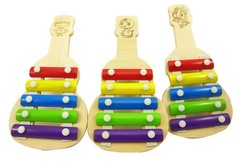 儿童 五音琴小号多款 木制可拖拉敲打玩具  宝宝益智促销手敲琴
