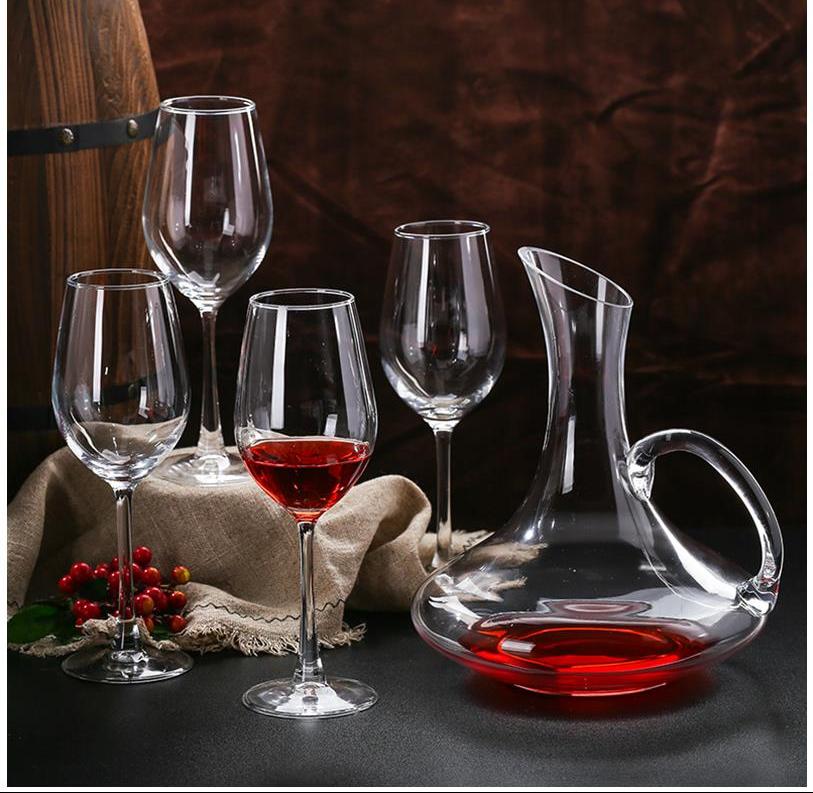 特价红酒杯子套装 加厚_高角杯酒杯ins风家用北欧高杯套装红酒杯高跟