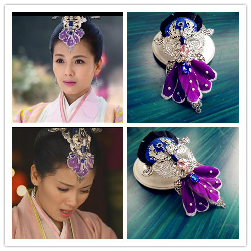 菡萏花开*芈月传芈姝刘涛同款羽毛发簪子发饰发夹头饰cos影楼影视