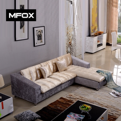 MFOX家具简约现代小户型客厅沙发转角组合沙发特价布艺沙发8022