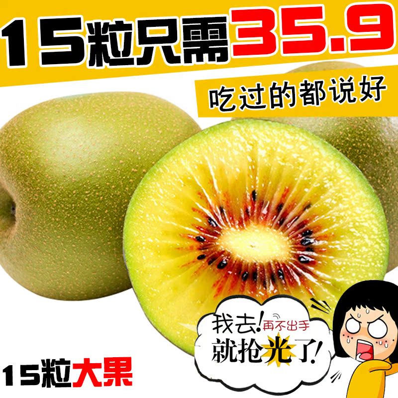 现货 熙果 四川蒲江红心猕猴桃15粒优选大果 奇异果 新鲜水果产品展示图3