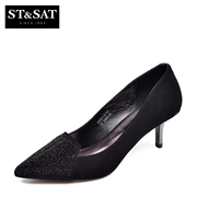 St&Sat/on Saturday, pointed piece of metal for diamond stilettos shoes women's shoes fall 2015 Sheepskin SS53115702