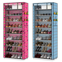 10层9格简易鞋架 加厚布鞋柜 多层防尘收纳创意收纳整理柜