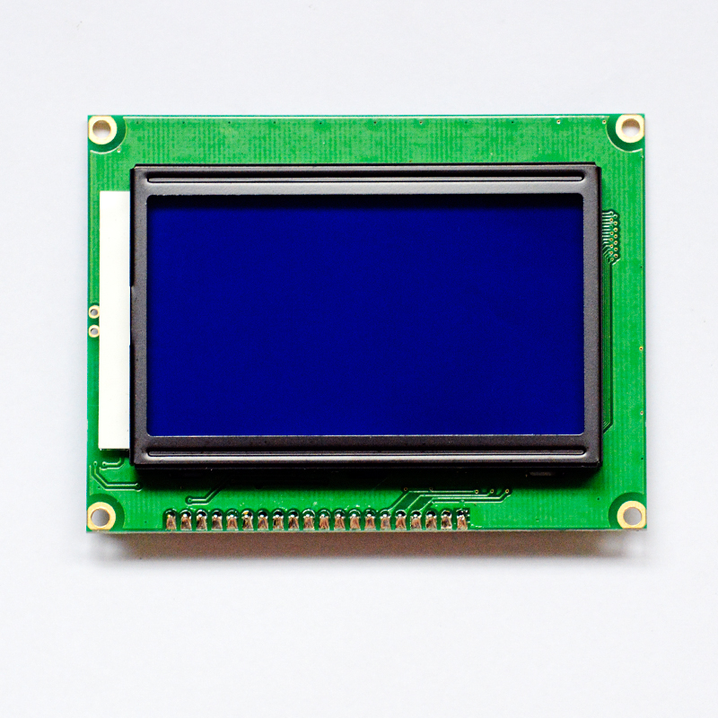 12864液晶屏模块lcd12864蓝屏带中文字库5v供电配套开发板