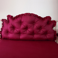 纯棉大靠背酱紫色床头靠垫软包含芯可拆洗大枕头靠枕韩版