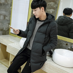 冬季外套男士棉服中长款加厚棉袄青年韩版潮流学生大码修身男棉衣