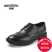 Westlink/West fall 2015 new gentleman yinglunbuluoke carved leather strap men shoes