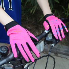 秋冬季骑行手套女士触摸屏自行车手套耐磨透气防滑运动户外保暖