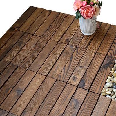 仿古农家乐炭化多层情侣男女家庭露天木垫室内漏水防腐木地板