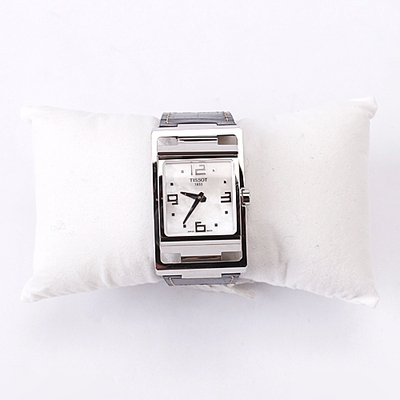 【善淘助残义拍】天梭方形皮款女士贝壳表 js003024