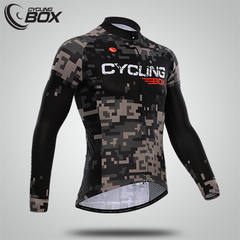 cyclingbox 迷彩 长袖骑行服套装 男款春秋长袖骑行服