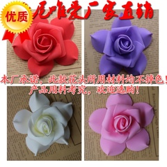 手工玫瑰花朵假花仿真花批发 泡沫花 装饰花 新娘手捧花材料diy