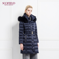 SCOFIELD 2016秋冬季中长款保暖修身羽绒服女士SFJD64T01Q