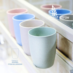 小麦创意杯子随手杯 磨砂水杯可爱茶杯 韩国学生儿童夏季塑料杯