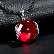 Thailand personality Ruby s925 silver pendants ladies Japanese and Korean fashion jewelry pendant