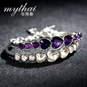 Thai female bracelet S925 silver zircon purple zircon Korean accessories gave his girlfriend a birthday gift