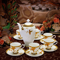 隆昌22头伊甸园咖啡杯套装 骨瓷咖啡具 欧式下午茶具茶杯套