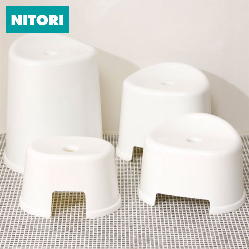 日本NITORI尼达利  日式PP塑料防滑加厚淋浴凳 浴室凳子壁凳壁椅产品展示图1