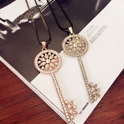 Cool na key necklace decorated female Korean temperament long accessory pendant necklace jewelry pendants 4109