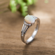 Thai natural Opal 925 Silver fashion Joker Europe and speak Thai silver fashion ring silver ring woman