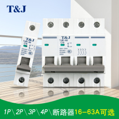 T&J TJ天基断路器 小型断路器 63C系列1P2P3P4P 家用工用空气开关