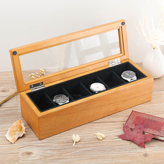 罗威实木质手表盒天窗手表展示盒收藏纳盒手串手链收纳盒 六只装